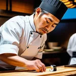 일식조리사와 프리랜서 일식 요리사의 차이 - **Prompt for Traditional Japanese Chef (和食調理師)**
    "A highly skilled and serious Japanese 'itamae'...
